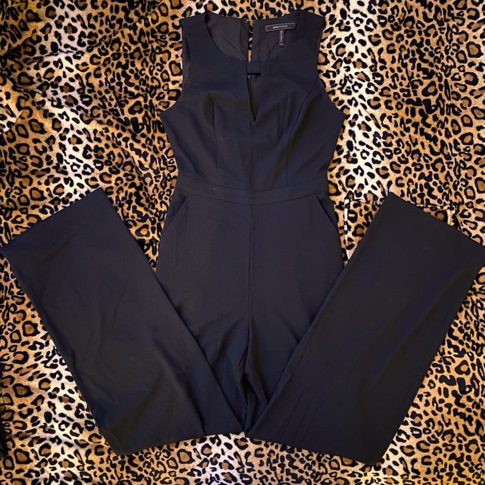 Express- Black Jumpsuit with pockets, Size 2.